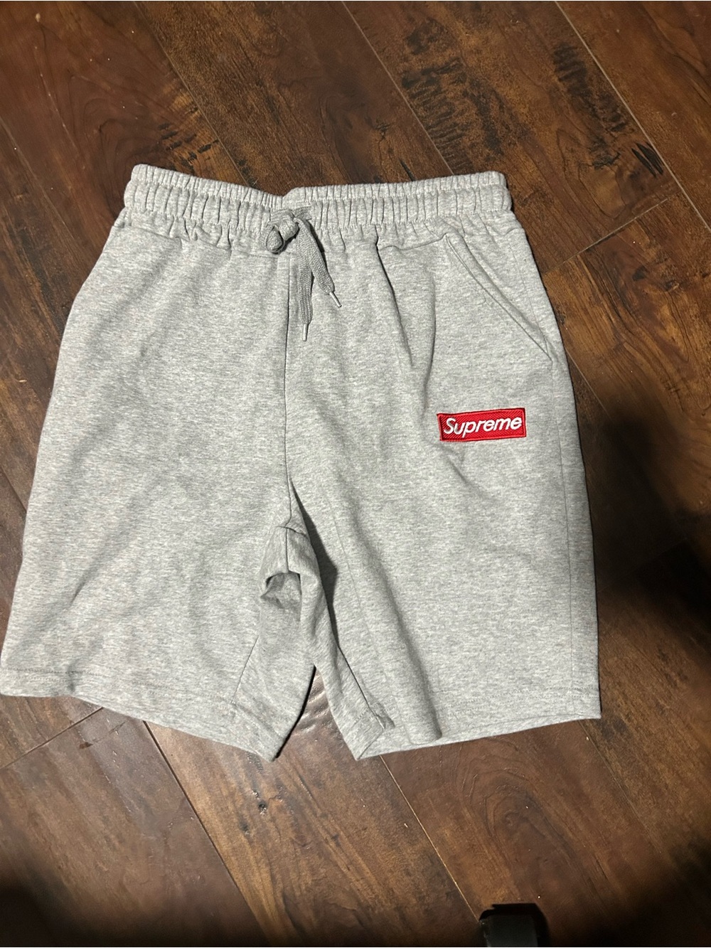 Supreme Gray Logo Lounge Shorts